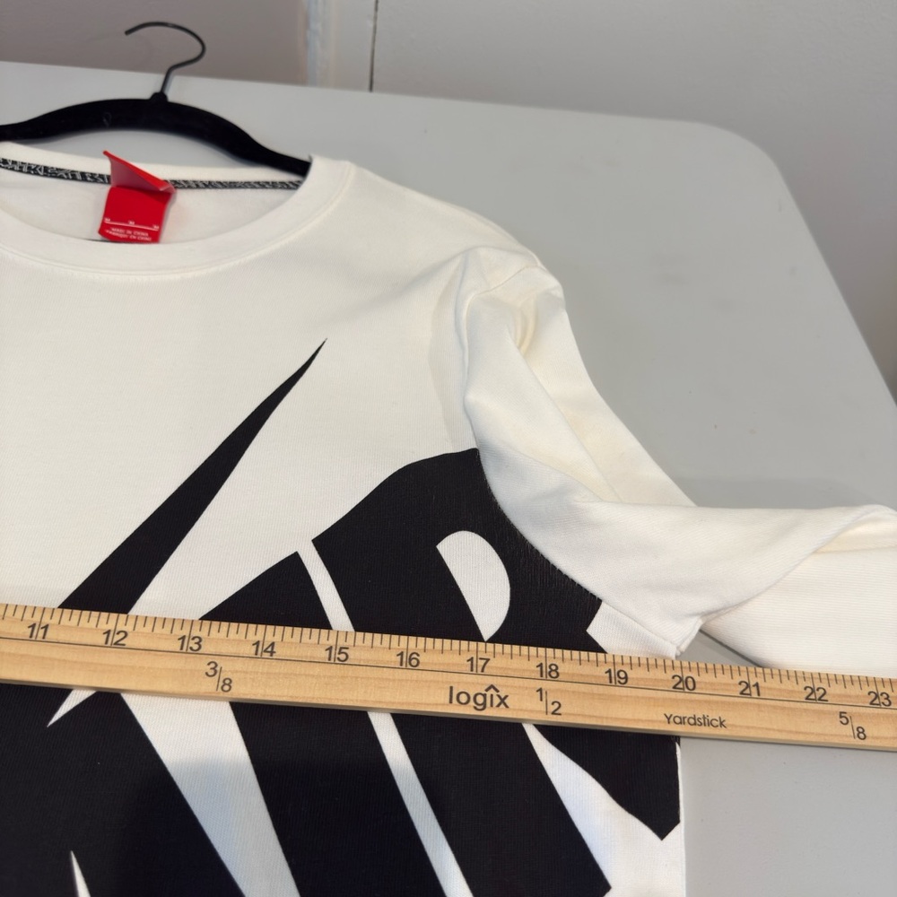 Vintage 90s Nike Air Spellout Crewneck Sweatshirt Men Size Small All Over White - Picture 9 of 9